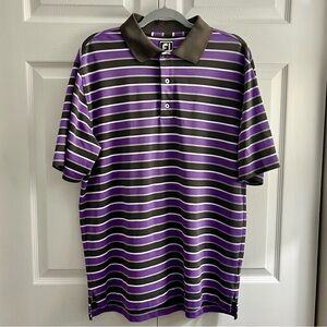 Footjoy Striped Golf Shirt Polo size Large
